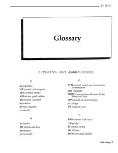 Glossary ACRONYMS AND ABBREVIATIONS