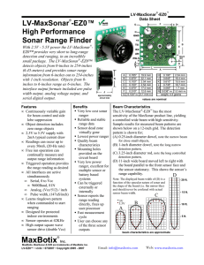LV-MaxSonar -EZ0™ High Performance Sonar Range Finder