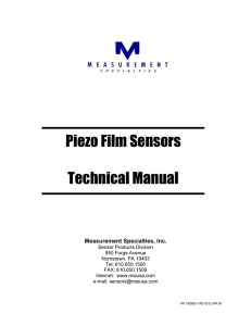 Piezo Film Sensors Technical Manual Measurement Specialties, Inc.