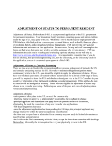 ADJUSTMENT OF STATUS TO PERMANENT RESIDENT