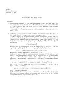 Math 515 Professor Lieberman November 15, 2004 HOMEWORK #12 SOLUTIONS
