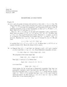 Math 516 Professor Lieberman March 27, 2009 HOMEWORK #5 SOLUTIONS