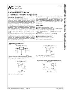 LM340/LM78XX Series 3-Terminal Positive Regulators LM340/LM78XX Series