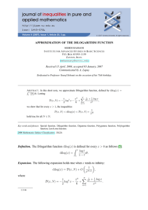 APPROXIMATION OF THE DILOGARITHM FUNCTION Communicated by A. Lupa¸s