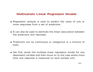Multivariate Linear Regression Models