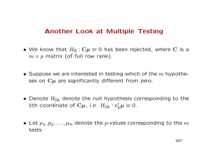 Another Look at Multiple Testing Cµ C
