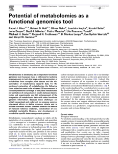Potential of metabolomics as a functional genomics tool