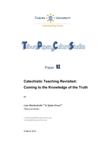 Paper  Catechistic Teaching Revisited: Coming to the Knowledge of the Truth