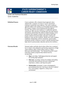 STATE SUPERINTENDENT’S CAREER-READY COMMISSION