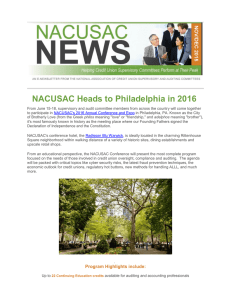 NACUSAC Heads to Philadelphia in 2016