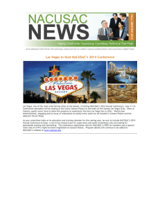 Las Vegas to Host NACUSAC’s 2014 Conference