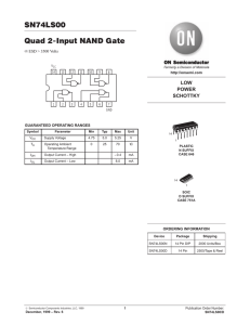 SN74LS00 Quad 2-Input NAND Gate • LOW