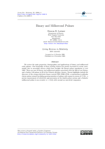 Binary and Millisecond Pulsars Duncan R. Lorimer