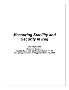 Measuring Stability and Security in Iraq  October 2005