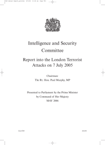 Intelligence and Security Committee Report into the London Terrorist