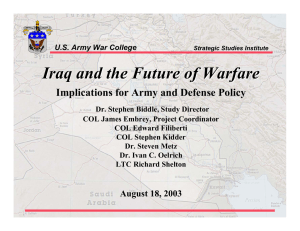 Iraq and the Future of Warfare