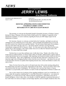 JERRY LEWIS NEWS  41st District, California