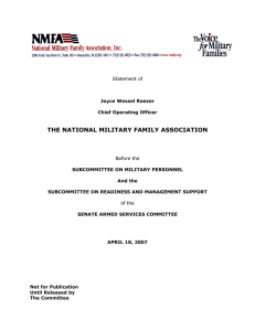 THE NATIONAL MILITARY FAMILY ASSOCIATION