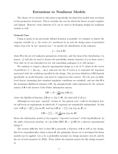 Extensions to Nonlinear Models