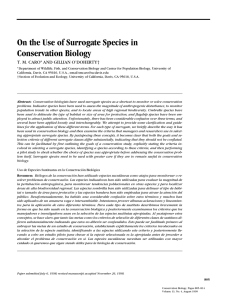 On the Use of Surrogate Species in Conservation Biology