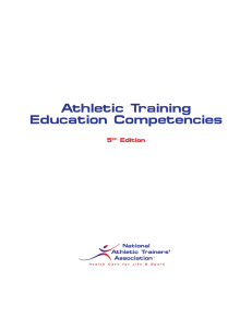 Athletic Training Education Competencies 5 E