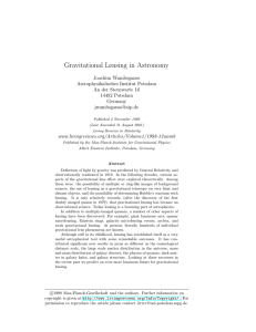 Gravitational Lensing in Astronomy