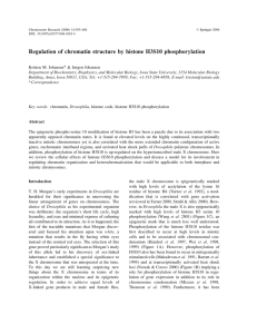 Regulation of chromatin structure by histone H3S10 phosphorylation