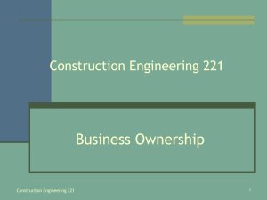 Business Ownership Construction Engineering 221 1
