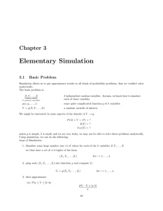 Elementary Simulation Chapter 3 3.1 Basic Problem