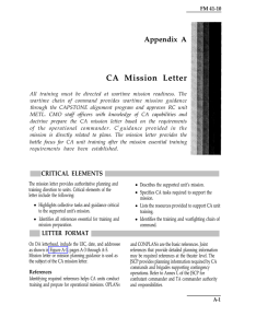 CA Mission Letter Appendix A