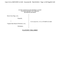 Case 3:13-cv-00678-REP-LO-AKD   Document 86   Filed 04/16/14 ... IN THE UNITED STATES DISTRICT COURT