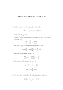 MA1S12: SOLUTIONS TO TUTORIAL 10 ∈ [0, 2π]