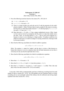 Mathematics 121 2004–05 Exercises 1 [Due Friday October 29th, 2004.]