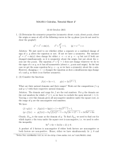 MA1S11 Calculus, Tutorial Sheet 2 13-16 October 2015