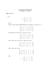 1S11 (Timoney) Tutorial sheet 9 [November 27 – 30, 2012] Name: Solutions