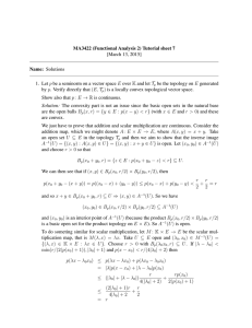 MA3422 (Functional Analysis 2) Tutorial sheet 7 [March 13, 2015] Name: Solutions