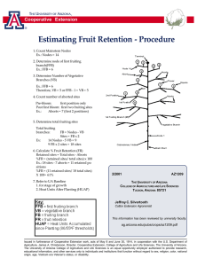Estimating Fruit Retention - Procedure Cooperative Extension