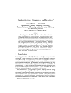 Declassification: Dimensions and Principles