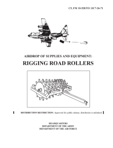 RIGGING ROAD ROLLERS AIRDROP OF SUPPLIES AND EQUIPMENT: C5, FM 10-528/TO 13C7-26-71