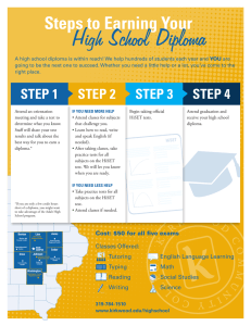 High School Diploma Steps to Earning Your