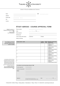 S TUDY ABROAD - COURSE APPROVAL FORM