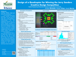 Design of a Quadcopter for Winning the Jerry Sanders Bramble Merida