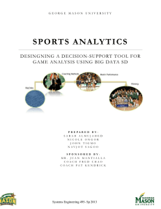 SPORTS ANALYTICS  DESINGNING A DECISION-SUPPORT TOOL FOR
