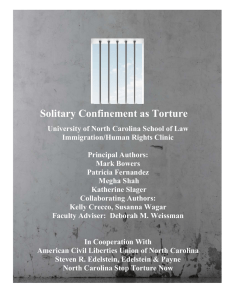 Solitary Confinement as Torture