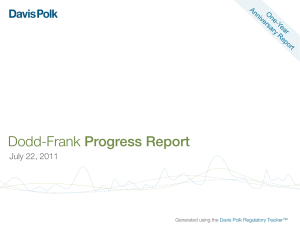 Dodd-Frank Progress Report July 22, 2011