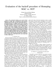 Evaluation of the backoff procedure of Homeplug MAC vs. DCF