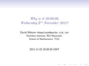 Why is it 20:00:00, Wednesday 2 November 2011? David Malone &lt;&gt;
