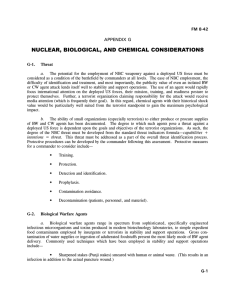 NUCLEAR, BIOLOGICAL, AND CHEMICAL CONSIDERATIONS APPENDIX G