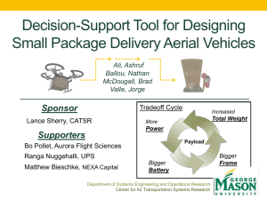 Decision-Support Tool for Designing Small Package Delivery Aerial Vehicles  Sponsor