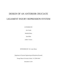 DESIGN OF AN ANTERIOR CRUCIATE LIGAMENT INJURY REPRESSION SYSTEM